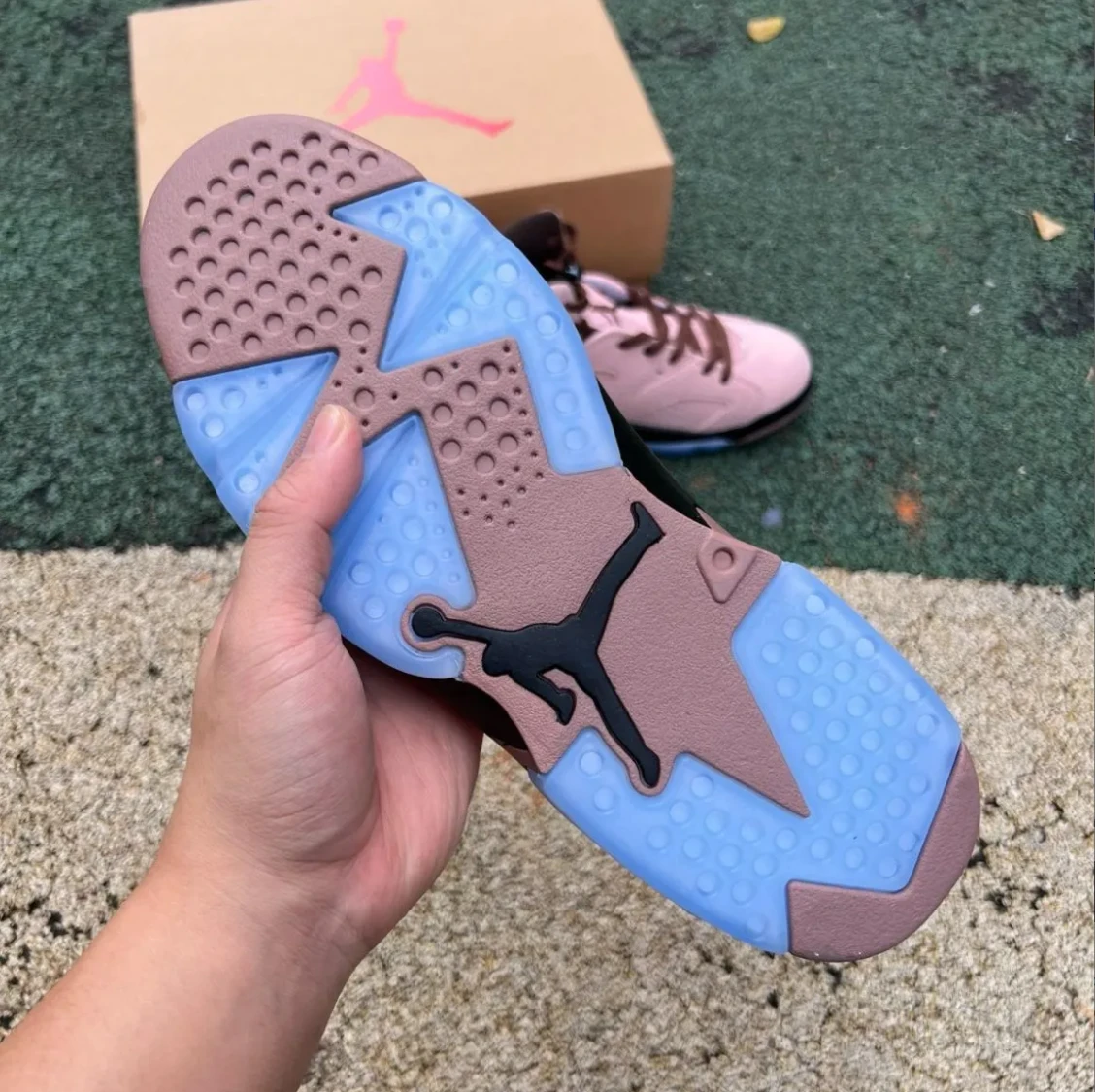 A Ma Maniere x Air Jordan 6 SP Black Smokey Mauve Shoes Sneaker by Air Jordan
