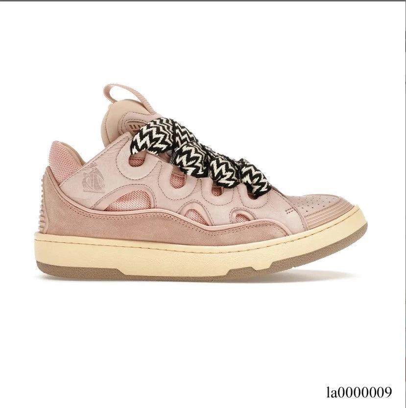 Lanvin Leather Curb Pink Gum Shoes Sneakers – la0000009 by Air Jordan