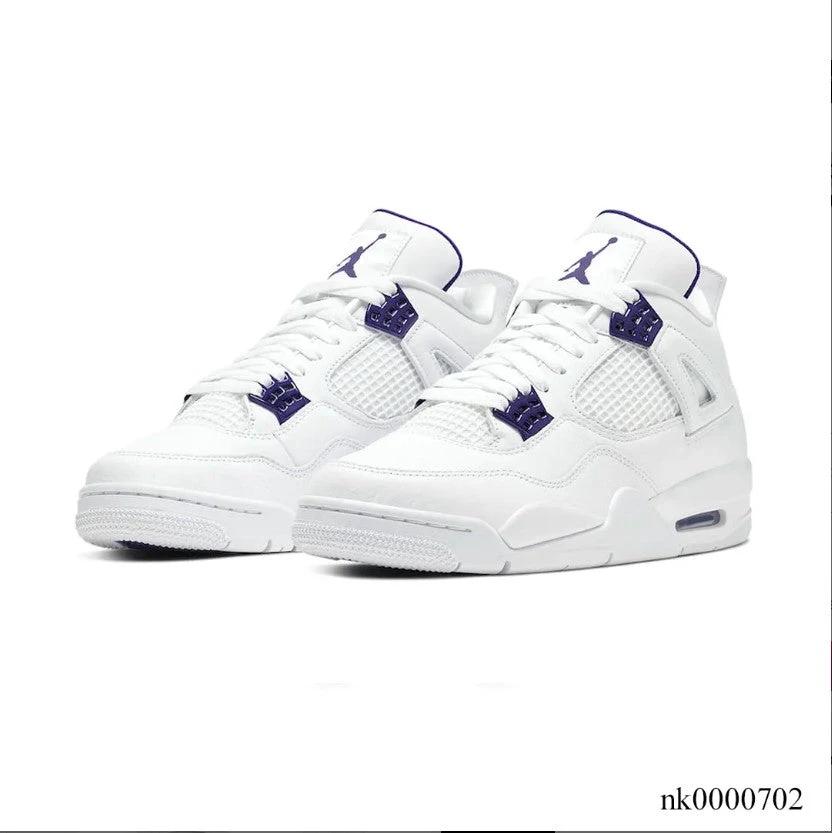 Air Jordan 4 Retro Metallic Purple Shoes Sneakers (Big Size Available) by Air Jordan