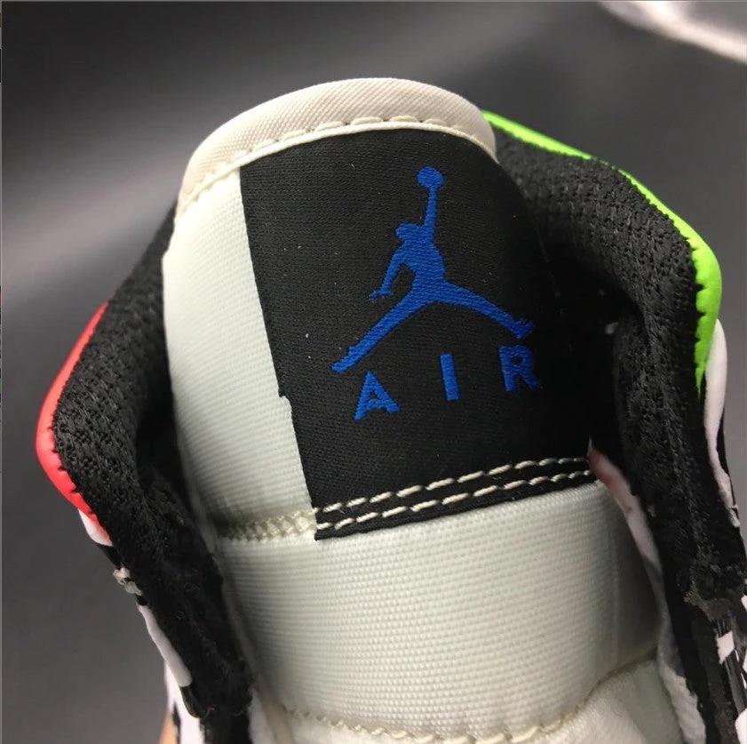 Air Jordan 1 Mid All Over Logos Shoes Sneakers by Air Jordan
