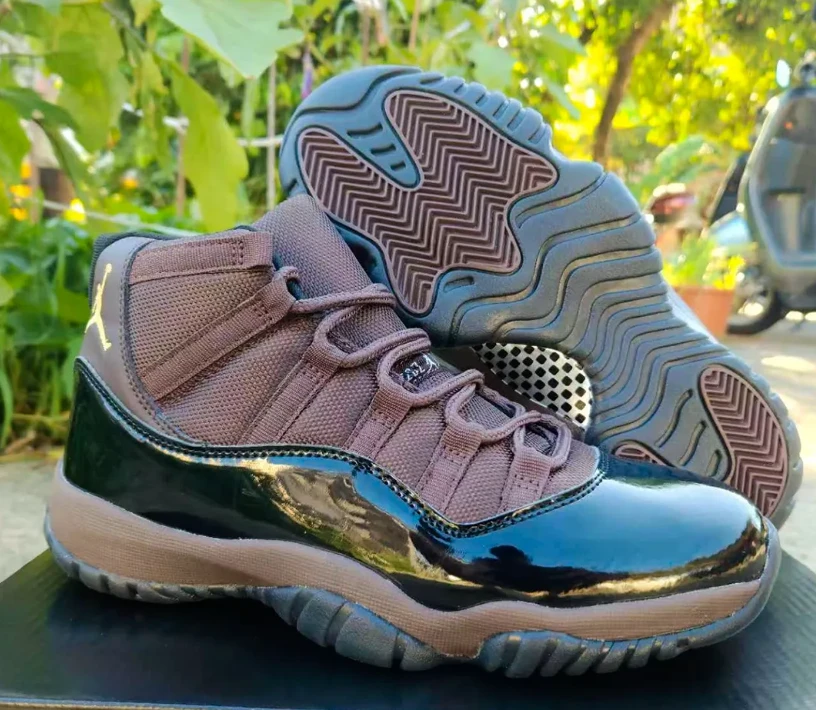 Air Jordan 11 Black Brown Shoes Sneakers by Air Jordan