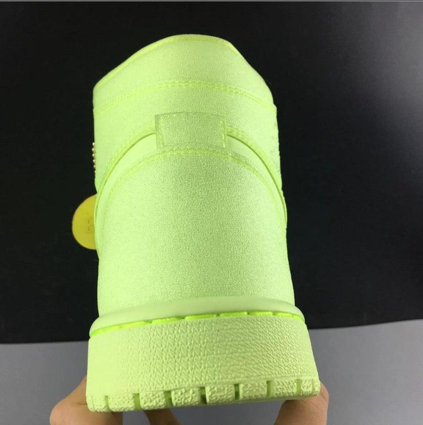 Air Jordan 1 Retro High Barely Volt (W) Shoes Sneakers by Air Jordan