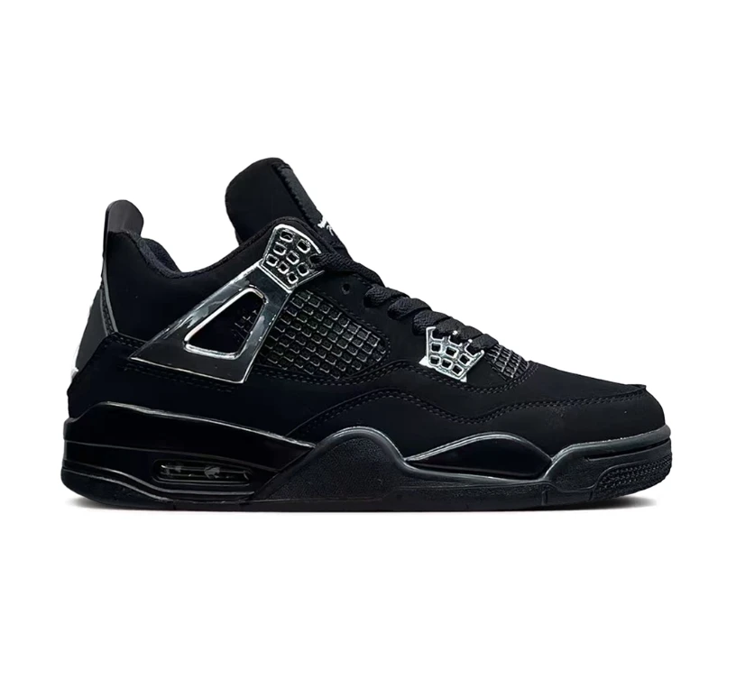 Air Jordan 4 Black Chrome Shoes Sneakers by Air Jordan