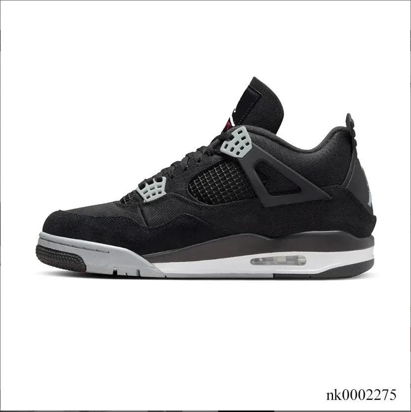 Air Jordan 4 Retro Black Canvas Shoes Sneakers by Air Jordan