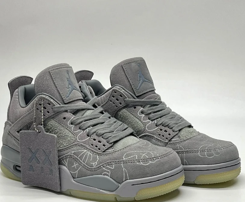 KAWS x AJ 4 Cool Grey Shoes Sneakers by Air Jordan