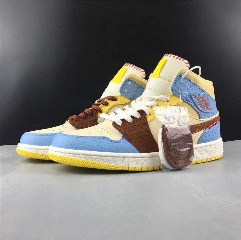 Air Jordan 1 Mid SE Fearless Maison Chateau Rouge Shoes Sneakers by Air Jordan