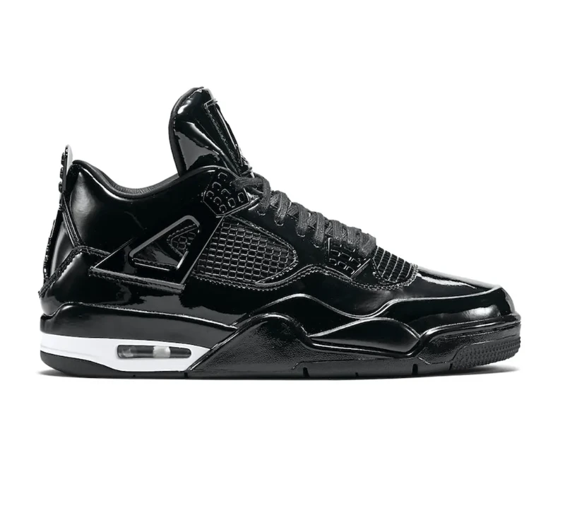 Air Jordan 4 Retro 11Lab4 Black Patent Leather Shoes Sneakers by Air Jordan