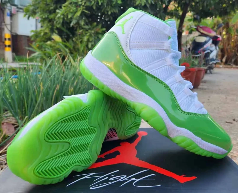 Air Jordan 11 Lime Green Shoes Sneakers by Air Jordan