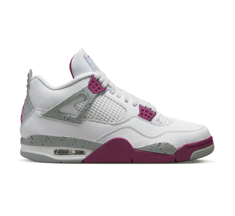 Air Jordan 4 White Purple Cement Shoes Sneakers by Air Jordan