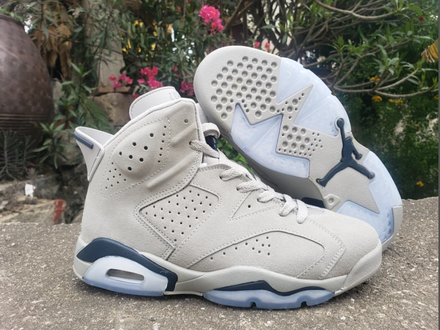 Air Jordan 6 Gray Dark Blue by Air Jordan