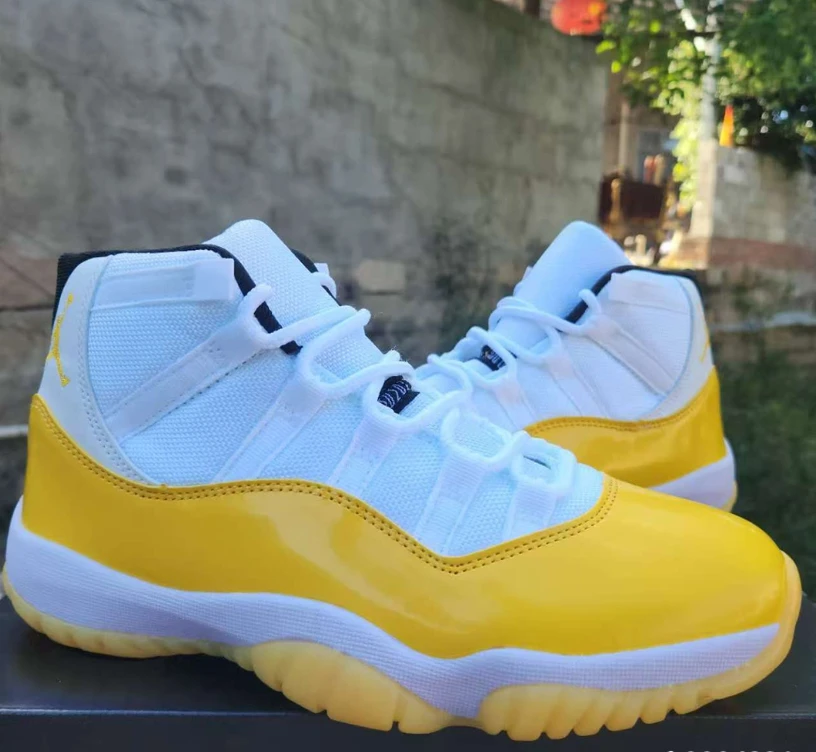 Air Jordan 11 White Yellow Shoes Sneakers by Air Jordan