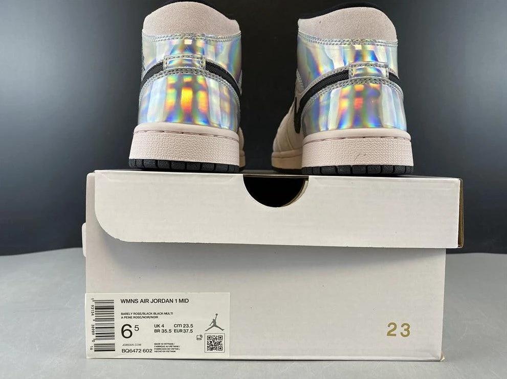 Air Jordan 1 Mid Dirty Powder Iridescent (W) Shoes Sneakers by Air Jordan