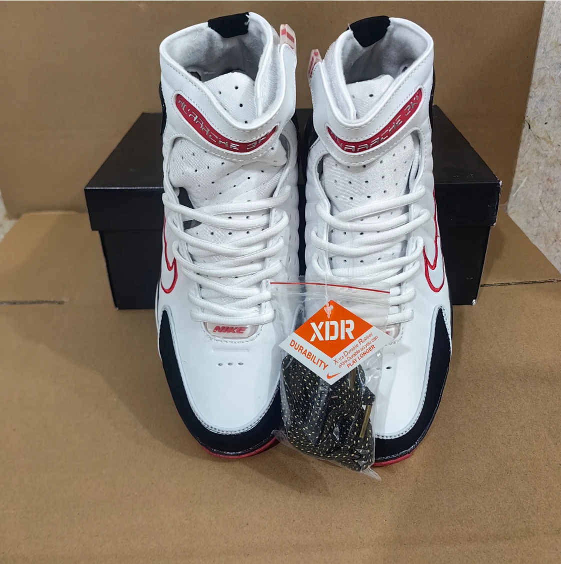 Air Zoom Huarache 2K4 White Varsity Red Shoes Sneakers by Air Jordan