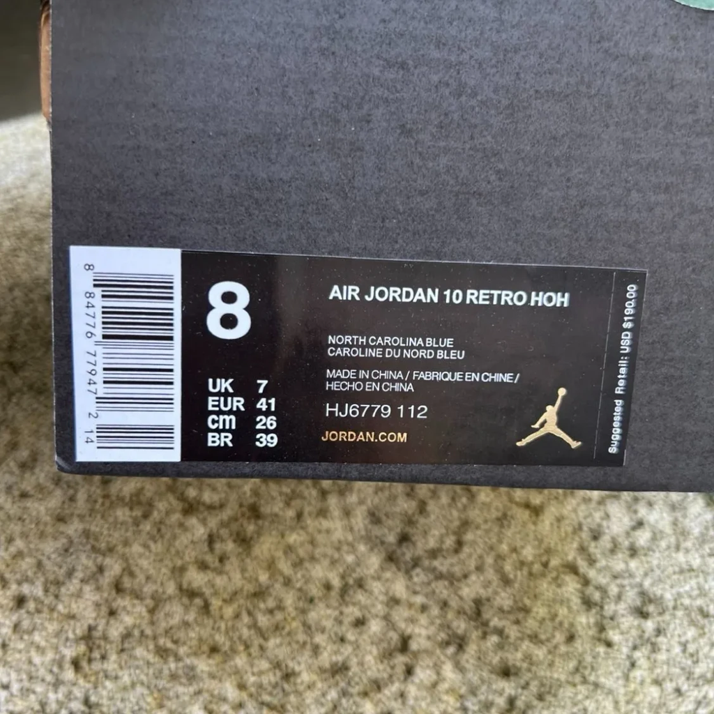 Air Jordan 10 Carolina Blue Yellow Shoes Sneakers by Air Jordan