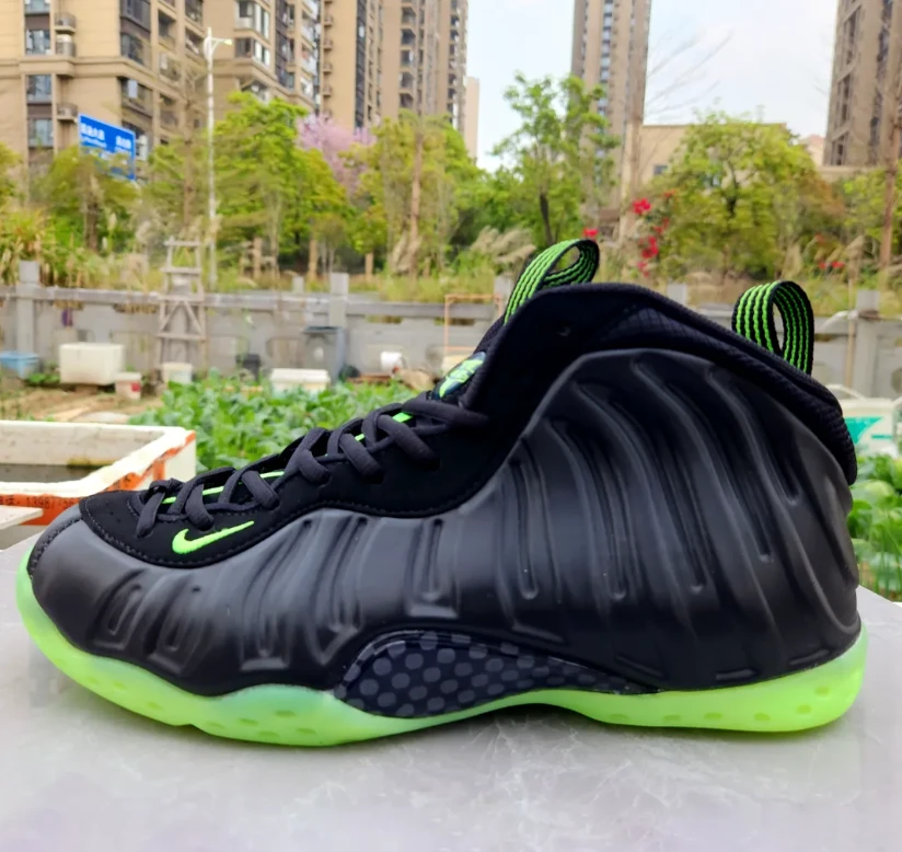 Air Foamposite One Black Volt Shoes Sneakers by Air Jordan
