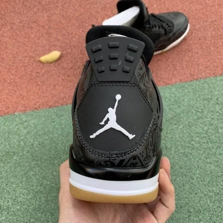 Air Jordan 4 Black White Laser Graffiti by Air Jordan