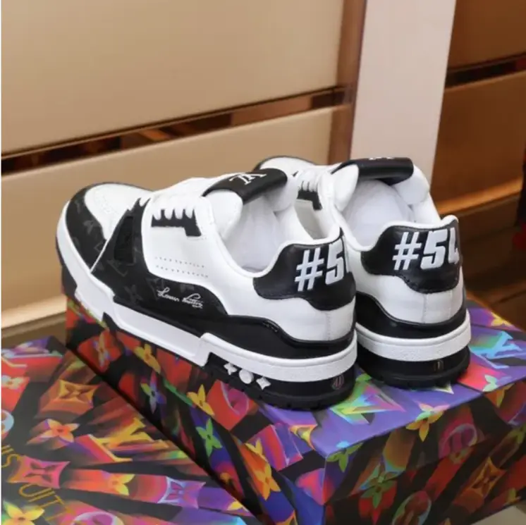 LV Trainer 54 Black White Shoes Sneakers by Air Jordan