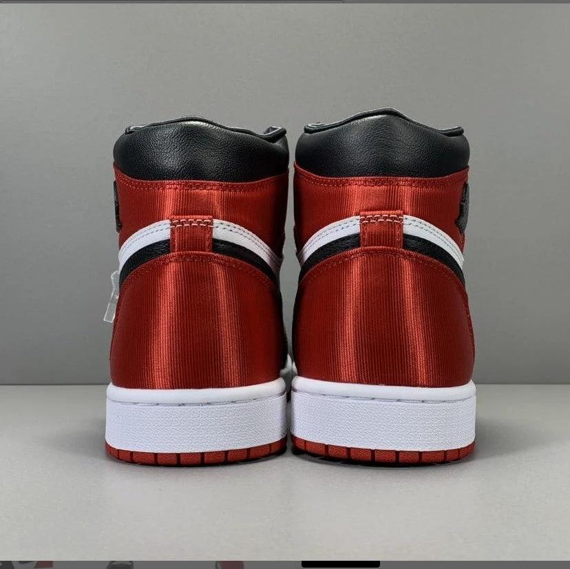 Air Jordan 1 Retro High Satin Black Toe (W) Shoes Sneakers by Air Jordan