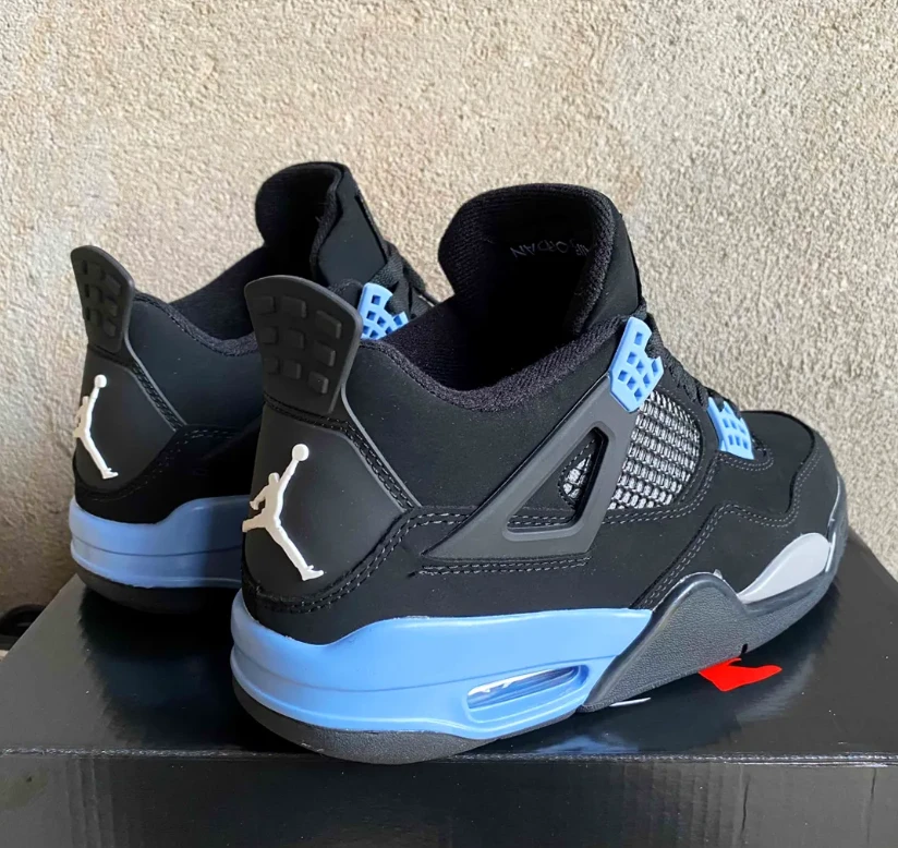 Air Jordan 4 Black UNC Shoes Sneakers by Air Jordan