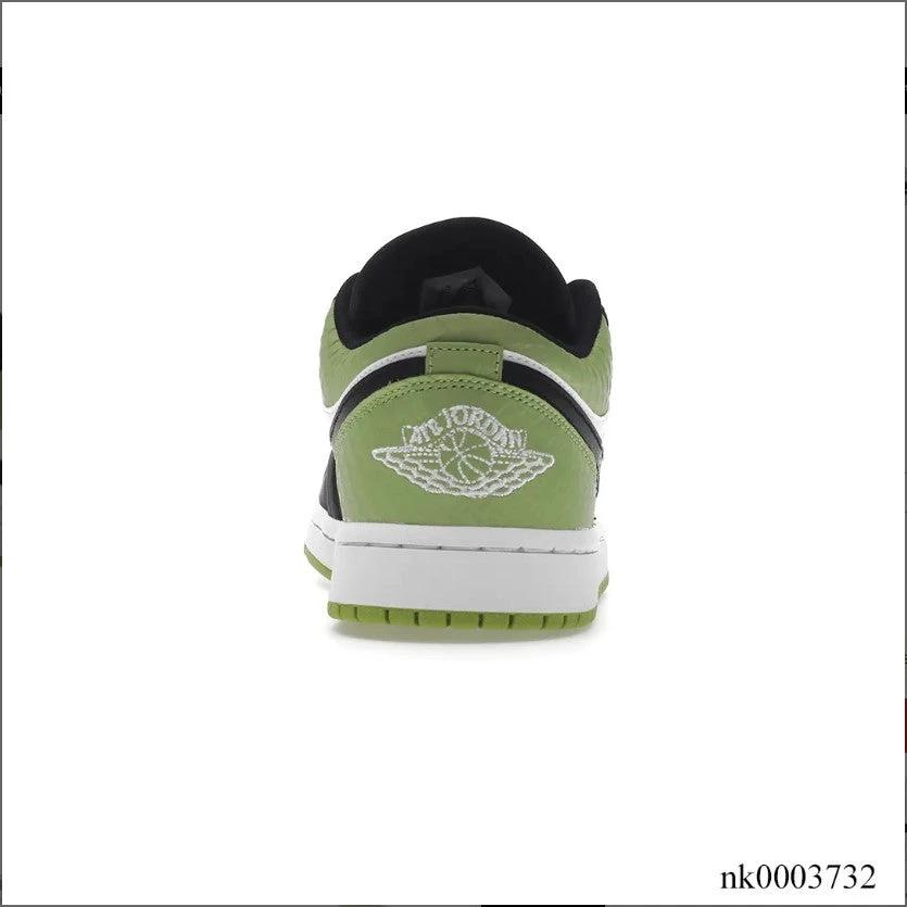 Air Jordan1 Low Snakeskin Vivid Green Shoes Sneakers by Air Jordan