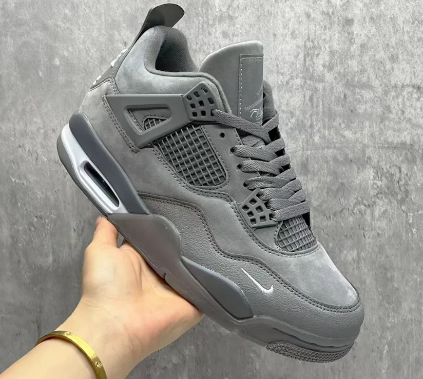 Nigel Sylvester x Air Jordan 4 Wolf Grey Shoes Sneakers by Air Jordan