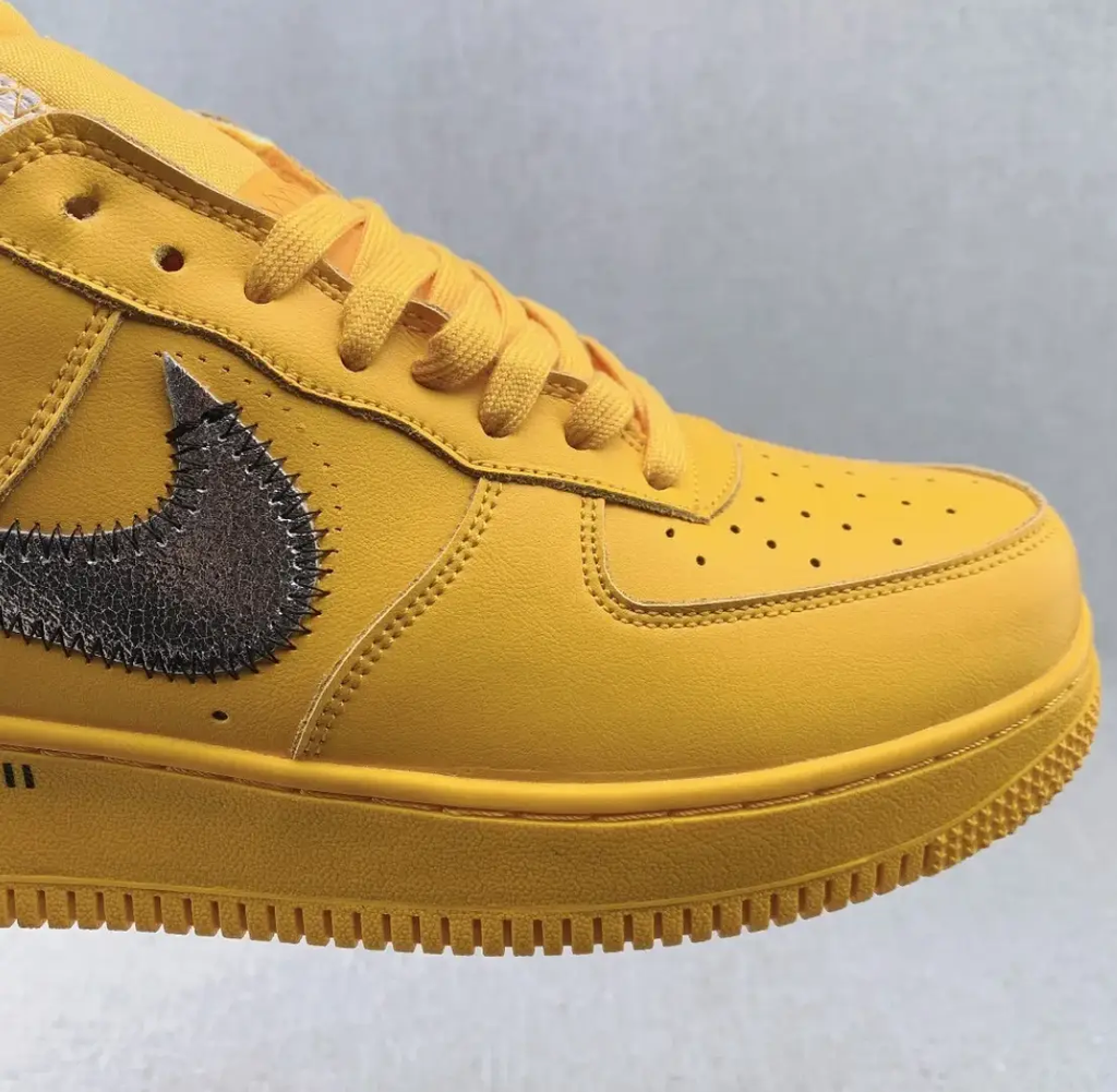 Air Force 1 Low OW ICA University Gold Shoes Sneakers by Air Jordan