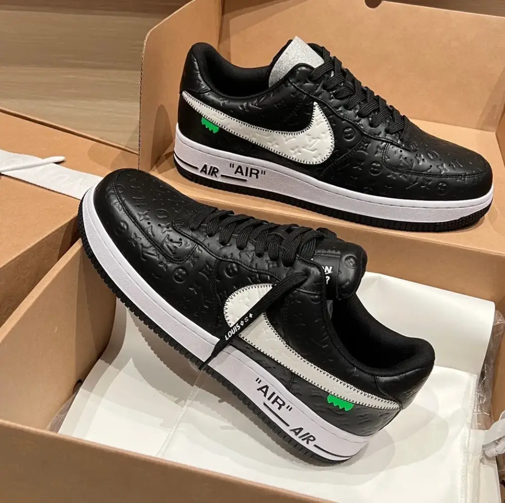 LV x Air Force 1 Friends and Family Black Shoes Sneakers by Air Jordan