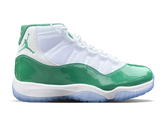 AJ 11 White Green Shoes Sneakers by Air Jordan