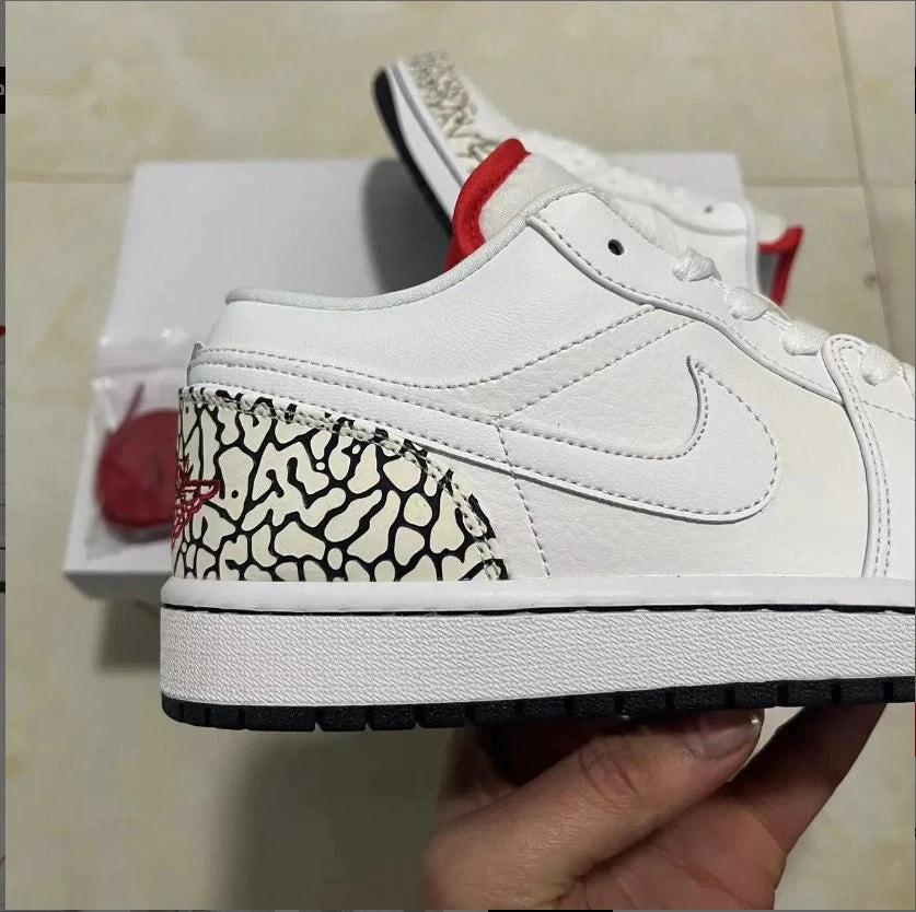 Air Jordan1 Phat Low Cement Grey Shoes Sneakers by Air Jordan