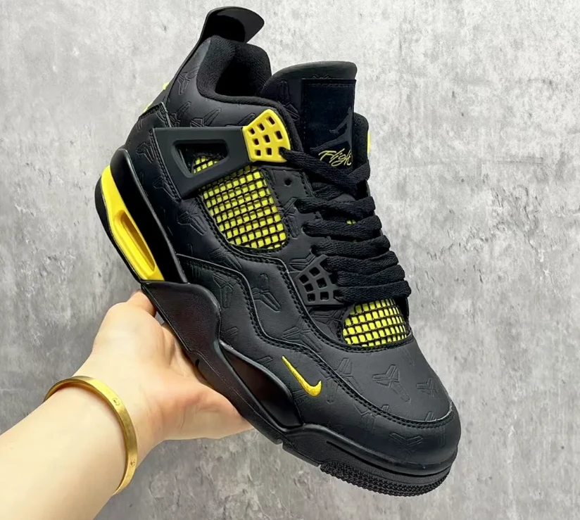 Nigel Sylvester x Kobe Bryant x Air Jordan 4 Thunder Shoes Sneakers by Air Jordan