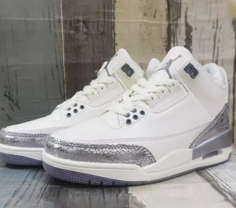Air Jordan 3 SailMetallic Silver Shoes Sneakers by Air Jordan