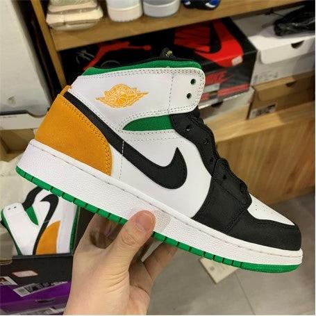 Air Jordan 1 Mid White Green And Orange by Air Jordan