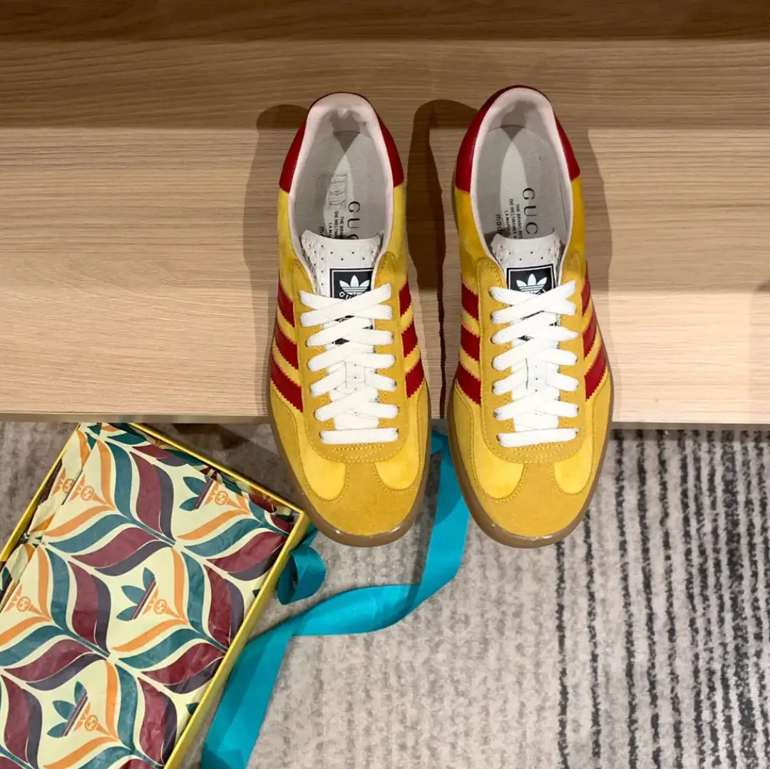 GG x AD Gazelle ‘Yellow Red’ Shoes Sneakers by Air Jordan