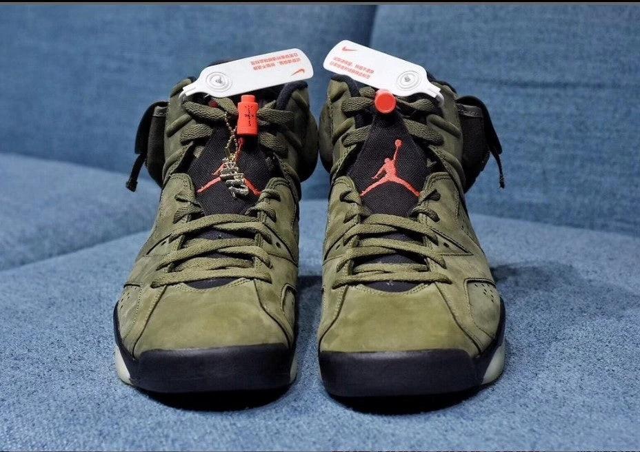 Travis Scott x AJ 6 Olive Shoes Sneakers by Air Jordan