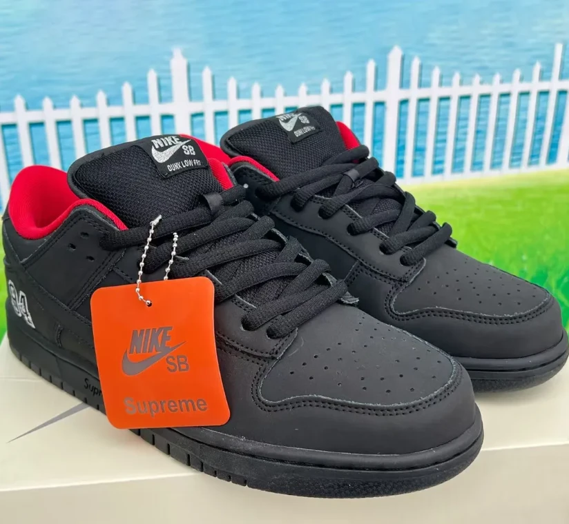 SUP x Dunk Low SB Black Shoes Sneakers by Air Jordan