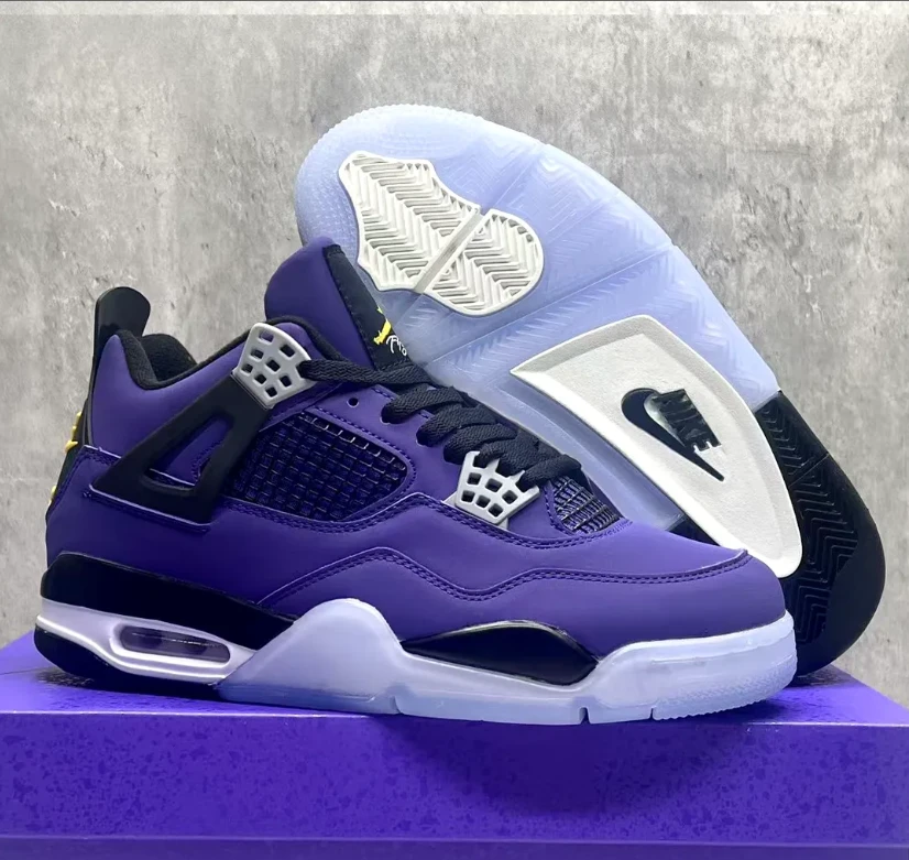 Air Jordan 4 Lakers Shoes Sneakers by Air Jordan