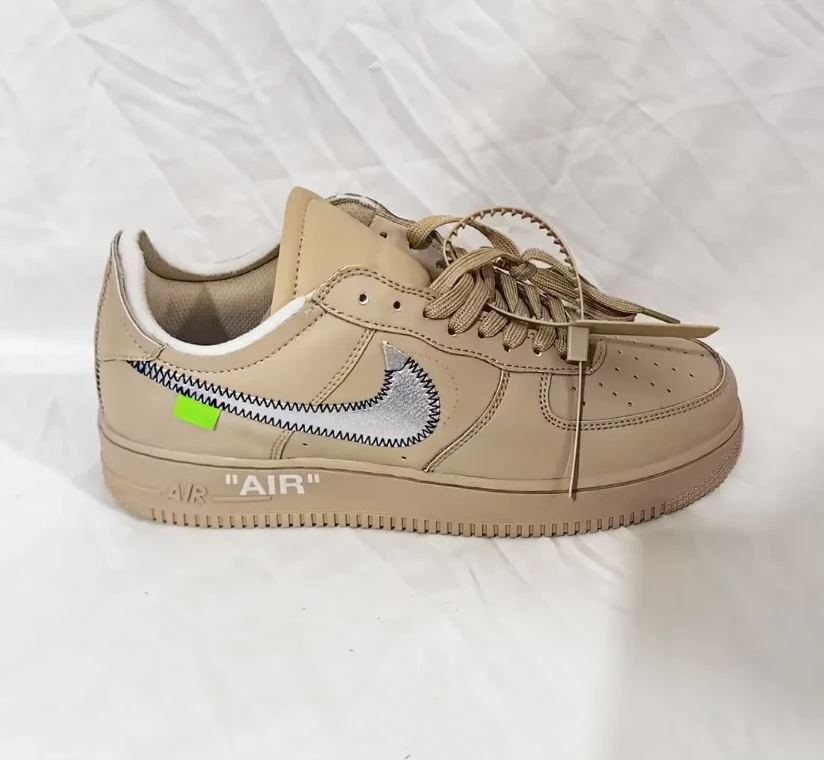 OW x AF 1 Low Sesame Shoes Sneakers by Air Jordan