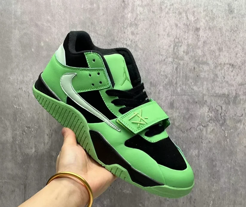 Travis Scott x Jumpman Jack Green Spark Shoes Sneakers by Air Jordan