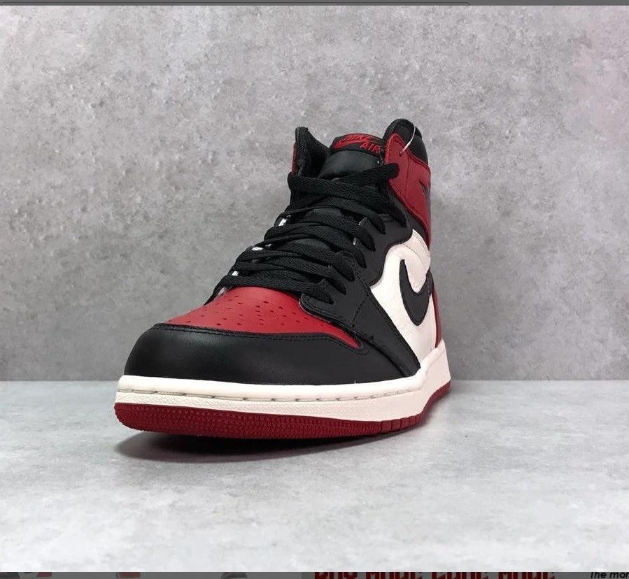 Air Jordan1 Retro High Bred Toe Shoes Sneakers by Air Jordan