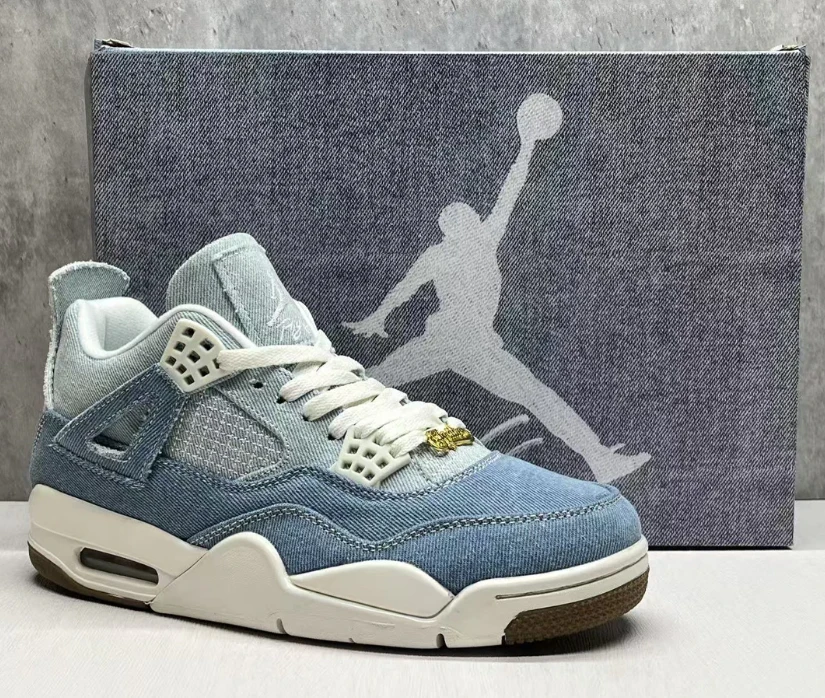 Air Jordan 4 Denim Worn Blue Shoes Sneakers by Air Jordan