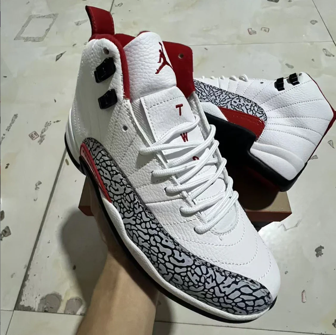 Air Jordan 12 Elephant Print Shoes Sneakers by Air Jordan