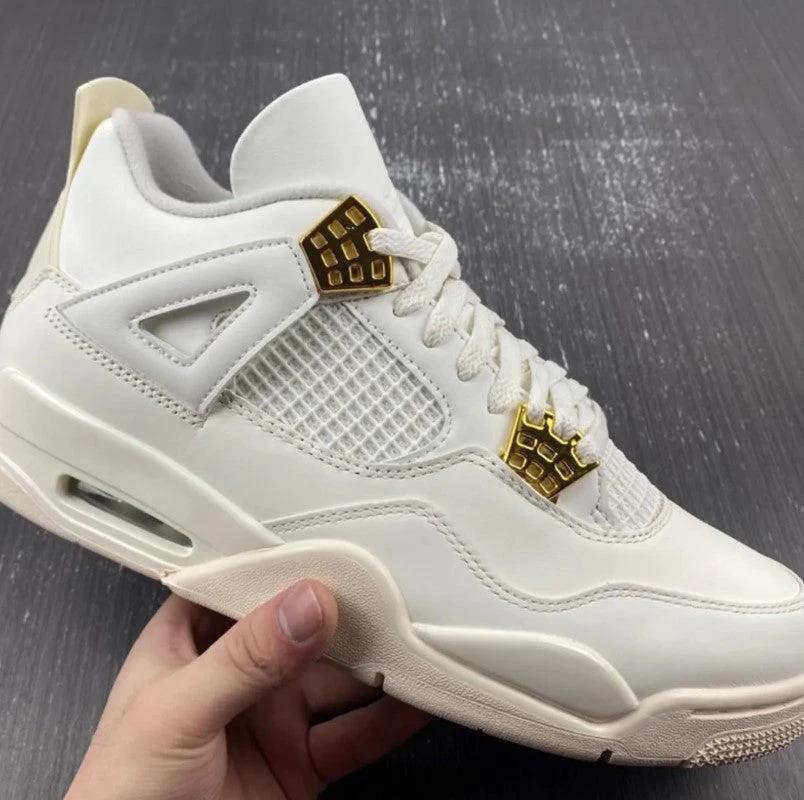 Air Jordan 4 Sail Metallic Gold Shoes Sneakers by Air Jordan