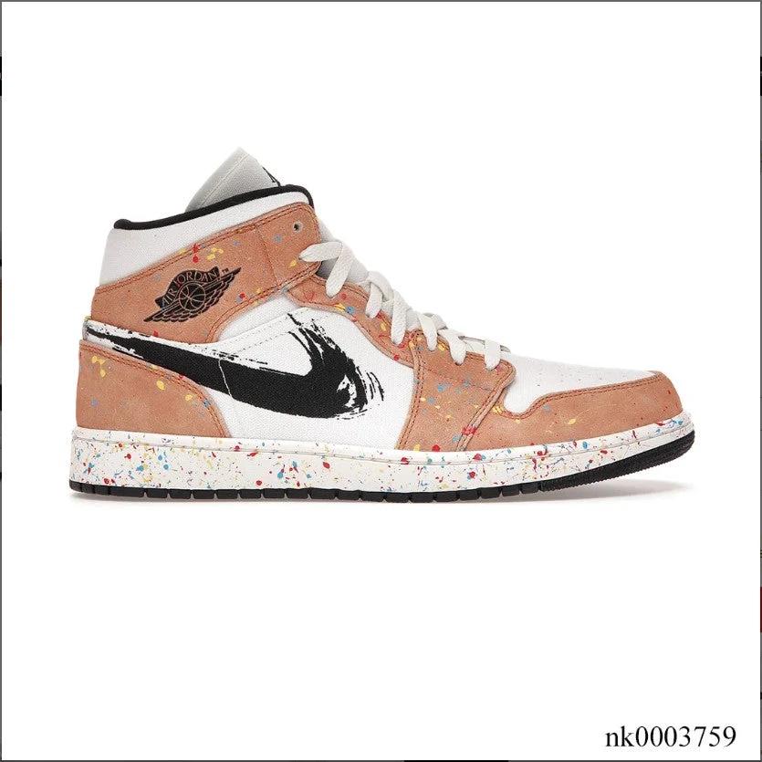 Air Jordan 1 Mid SE Brushstroke Shoes Sneakers by Air Jordan