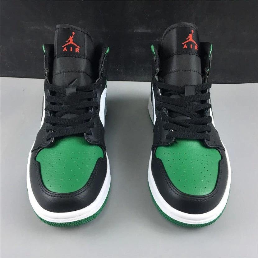 Air Jordan 1 Mid Green Toe Shoes Sneakers by Air Jordan