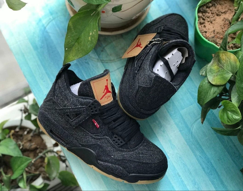 Air Jordan 4 Retro Levi’s Black (Levi’s Tag) Shoes Sneakers by Air Jordan