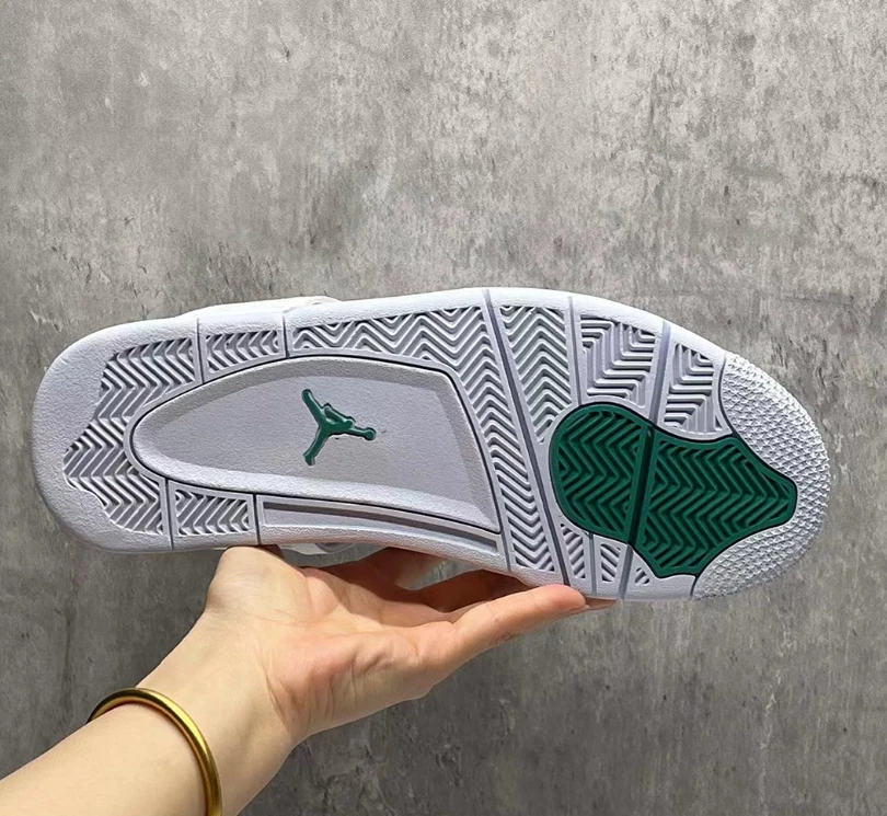Air Jordan 4 Metallic Green Shoes Sneakers by Air Jordan