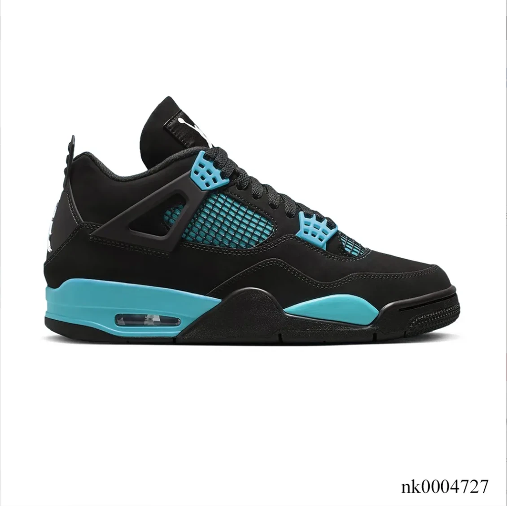 Air Jordan 4 Black Cyan Shoes Sneakers by Air Jordan