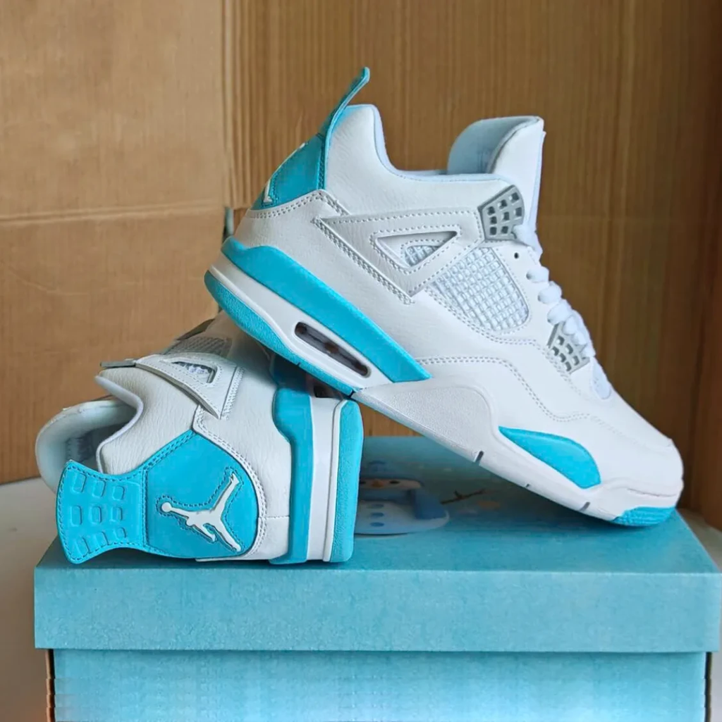 Air Jordan 4 Blue Chill Shoes Sneakers by Air Jordan