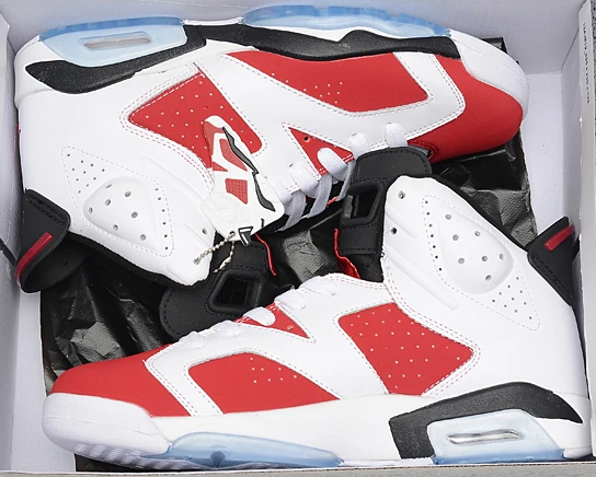 Air Jordan 6 Retro Carmine White Red Black by Air Jordan