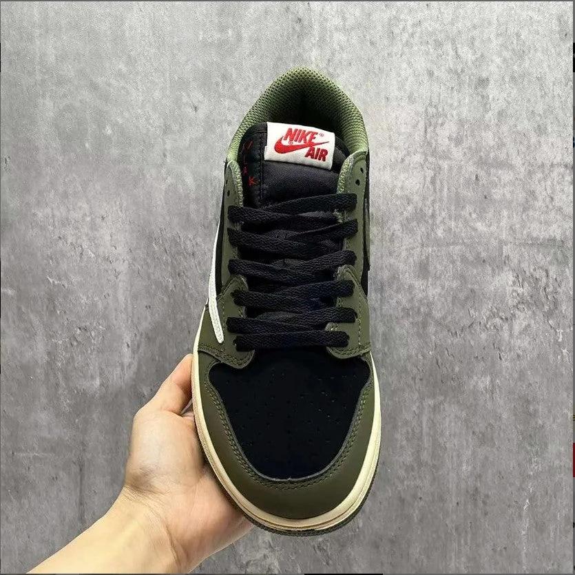 Travis Scott x AJ 1 Low OG Black Olive Shoes Sneakers by Air Jordan